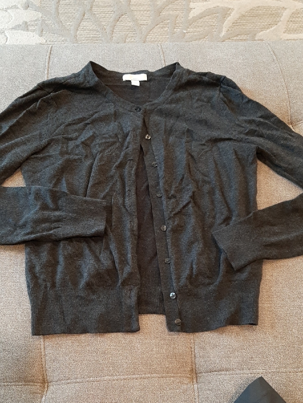 H&M Women's Dark Gray Button-Up Cardigan